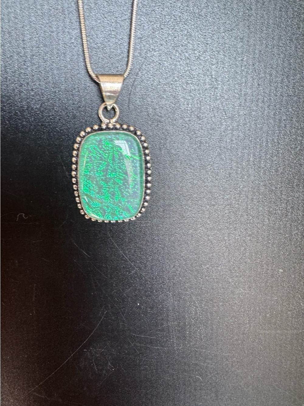 Triplet Opal with .925 sterling silver necklace